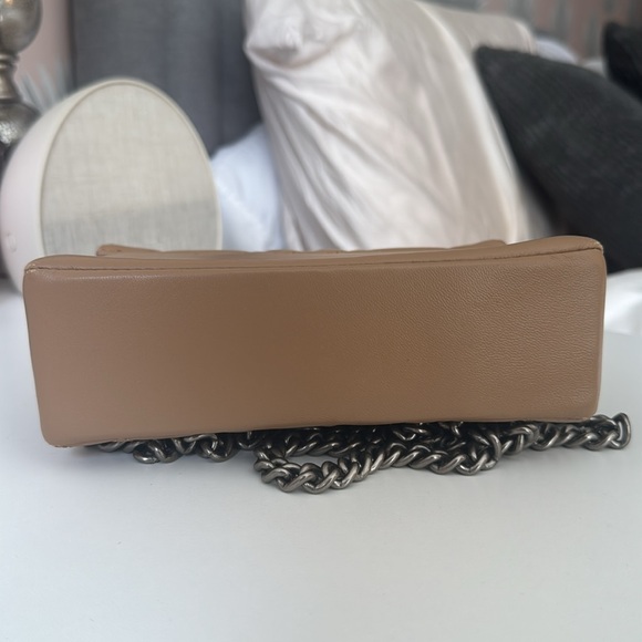 Kurt Geiger Quilted Tan Leather Chain Bag - Picture 6 of 7